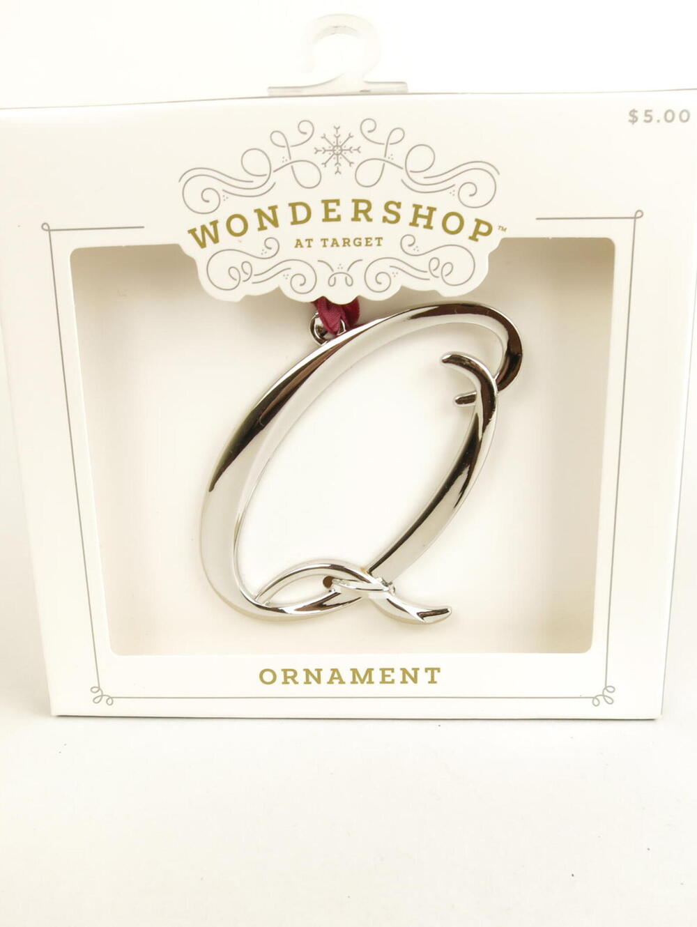 New Metal Christmas Tree Ornament Silver Letter Q By Wondershop Target